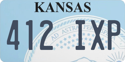 KS license plate 412IXP