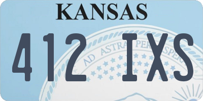 KS license plate 412IXS
