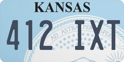 KS license plate 412IXT