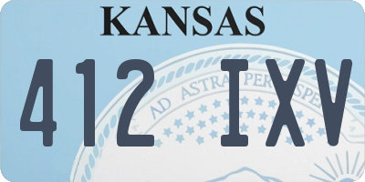 KS license plate 412IXV