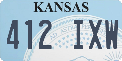 KS license plate 412IXW