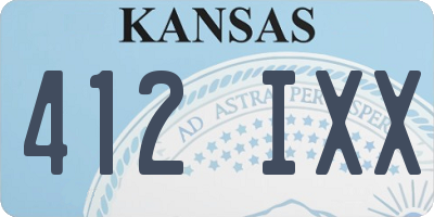 KS license plate 412IXX