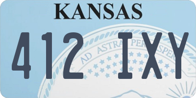KS license plate 412IXY