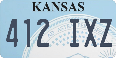 KS license plate 412IXZ