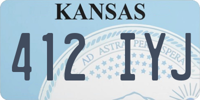 KS license plate 412IYJ