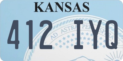 KS license plate 412IYQ