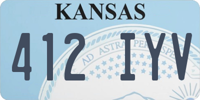 KS license plate 412IYV