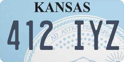 KS license plate 412IYZ