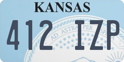 KS license plate 412IZP
