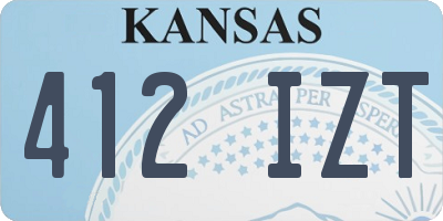 KS license plate 412IZT