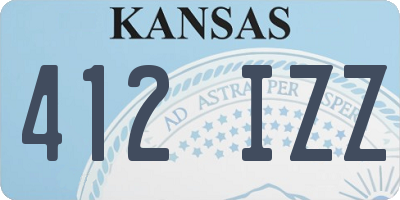 KS license plate 412IZZ