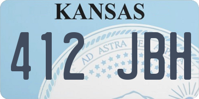 KS license plate 412JBH