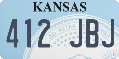 KS license plate 412JBJ