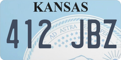 KS license plate 412JBZ