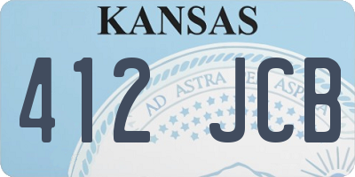 KS license plate 412JCB
