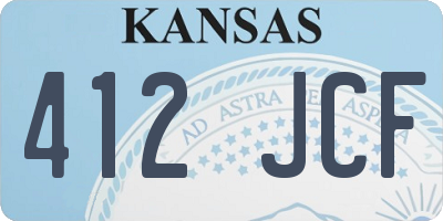 KS license plate 412JCF