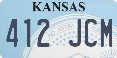 KS license plate 412JCM