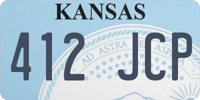 KS license plate 412JCP