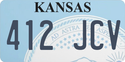 KS license plate 412JCV