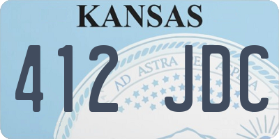 KS license plate 412JDC