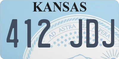 KS license plate 412JDJ