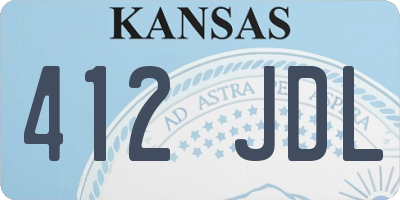 KS license plate 412JDL