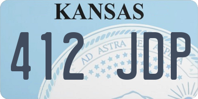 KS license plate 412JDP