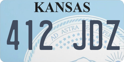 KS license plate 412JDZ