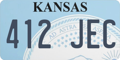 KS license plate 412JEC