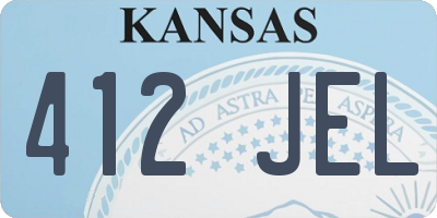 KS license plate 412JEL