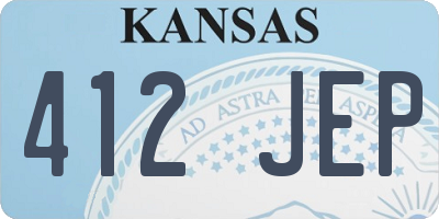 KS license plate 412JEP