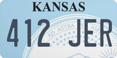 KS license plate 412JER