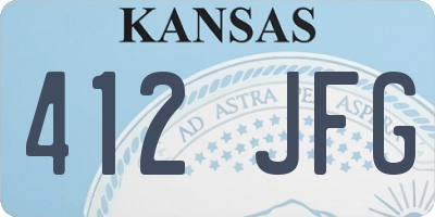 KS license plate 412JFG