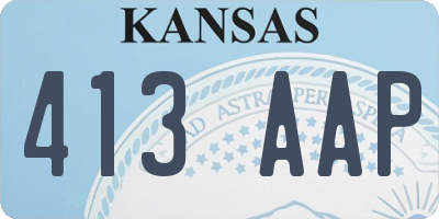 KS license plate 413AAP