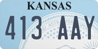 KS license plate 413AAY