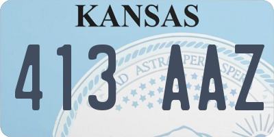 KS license plate 413AAZ
