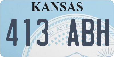 KS license plate 413ABH