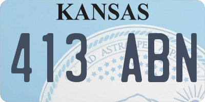 KS license plate 413ABN
