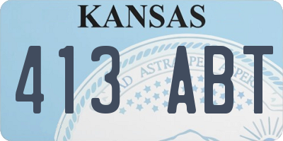 KS license plate 413ABT