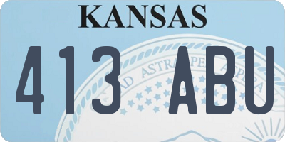 KS license plate 413ABU