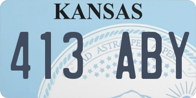 KS license plate 413ABY