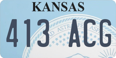 KS license plate 413ACG