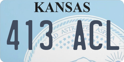 KS license plate 413ACL