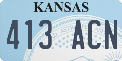 KS license plate 413ACN