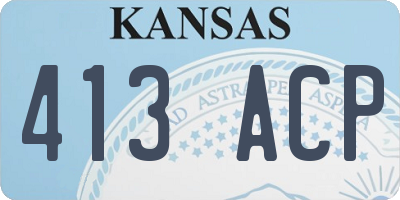 KS license plate 413ACP