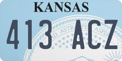 KS license plate 413ACZ