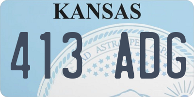 KS license plate 413ADG