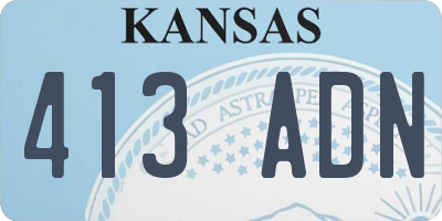 KS license plate 413ADN