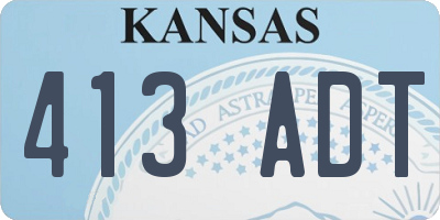 KS license plate 413ADT