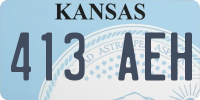 KS license plate 413AEH